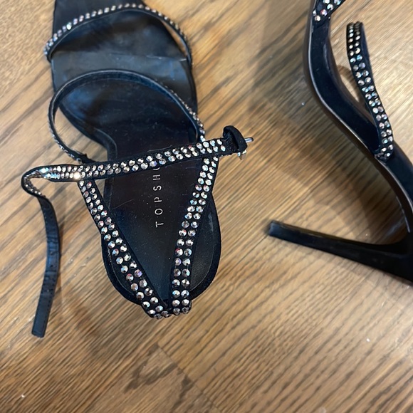 TOPSHOP SEQUIN CRYSTAL EMBELLISHED HEEL SANDAL - Picture 4 of 5